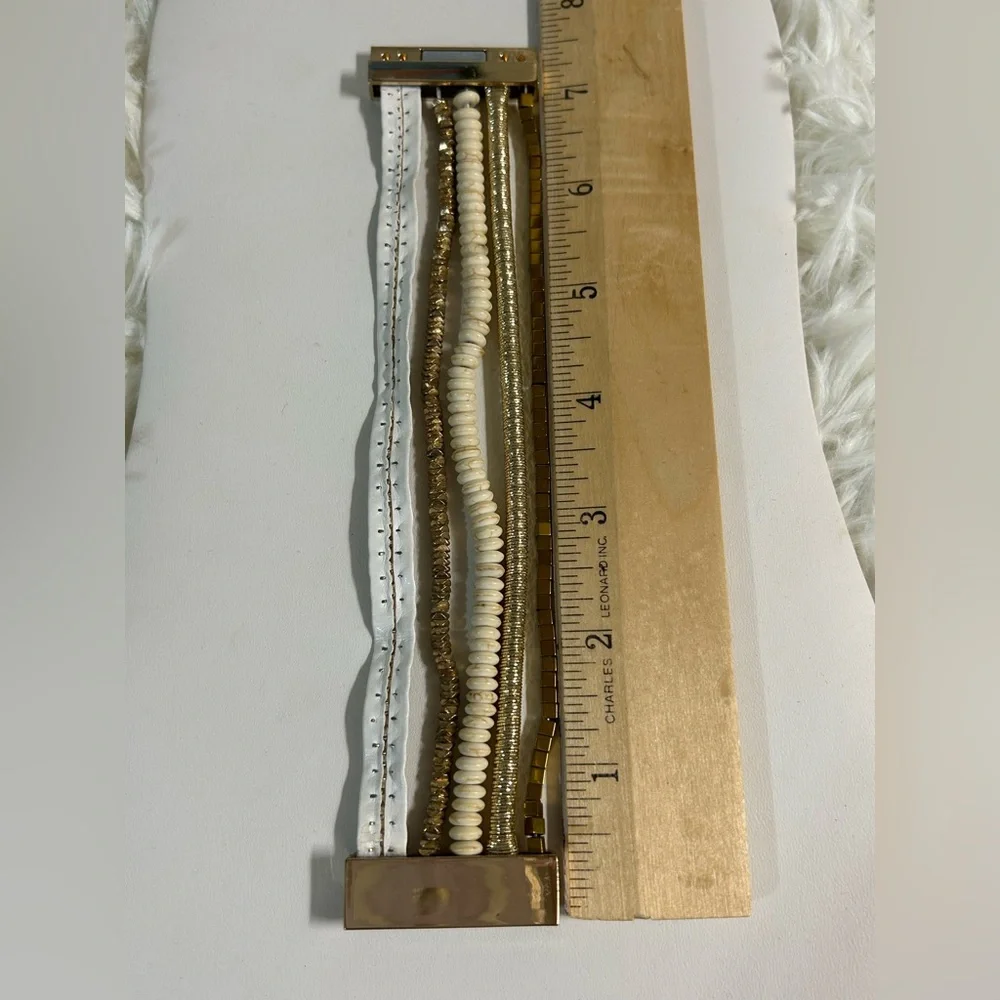 Victoria Emerson Gold and Cream Bracelet Set - Picture 9 of 9